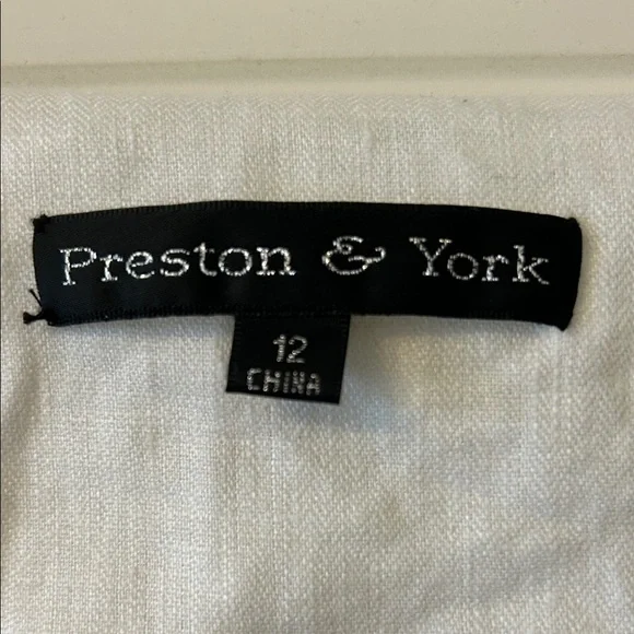 EUC White Linen One-Button Jacket/Top - Picture 2 of 6